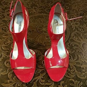 Nine West Red Patton Leather